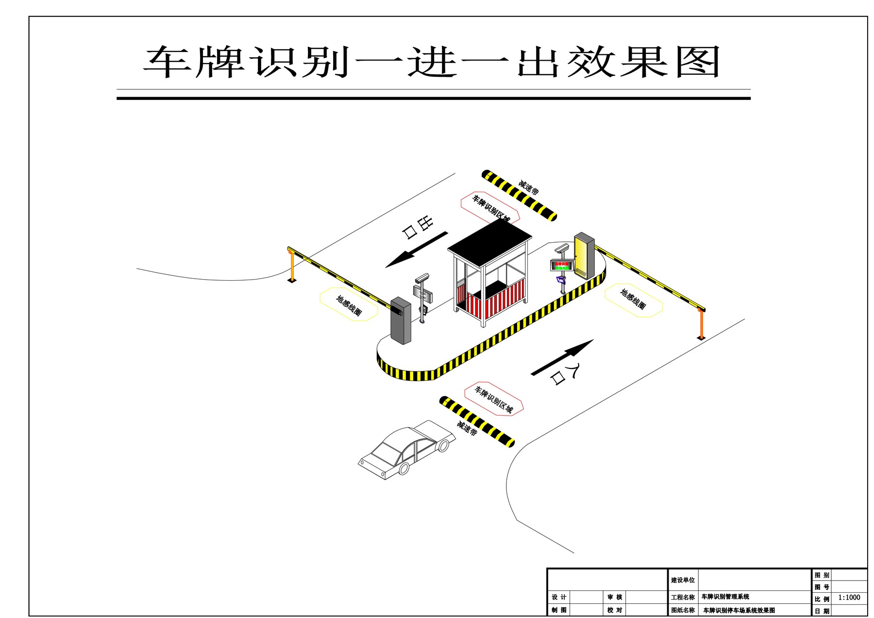 车牌识别一进一出效果图